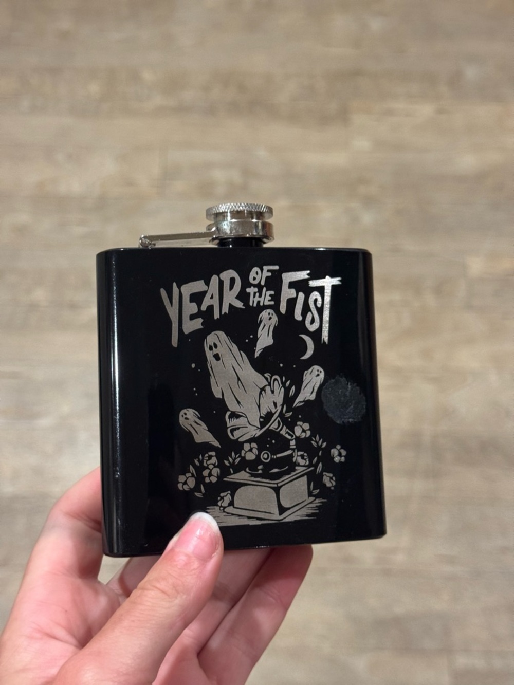 Flask "Year of the Fist" Black Ghost Print